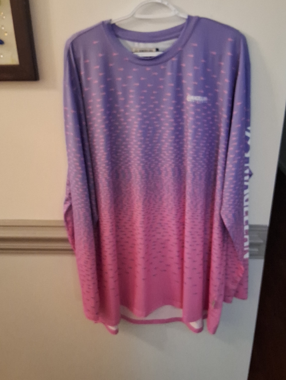 Magellan Outdoors Purple-to-Pink Ombre Performance Long-Sleeve Tunic. SPF 50